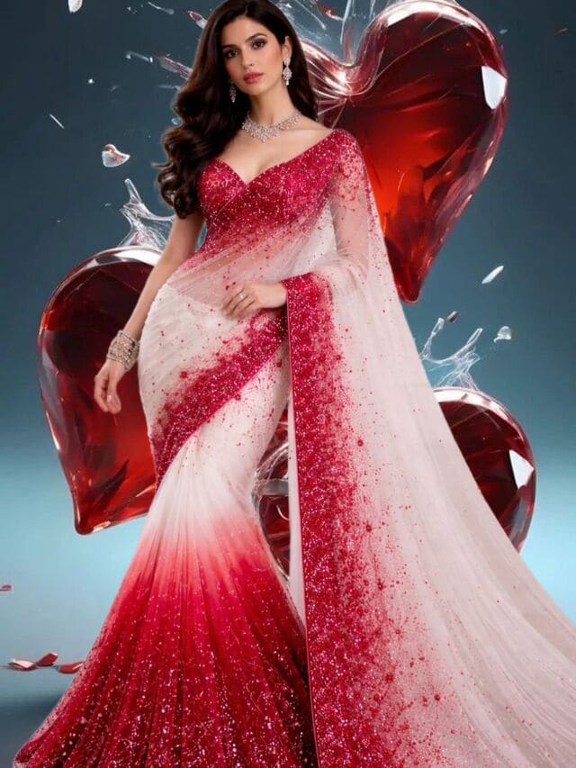 Ruby Heart Saree — free photo effect | MyPicEffects