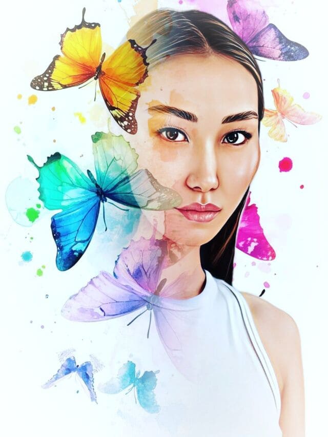 Watercolor Butterfly Art — free photo effect online | MyPicEffects
