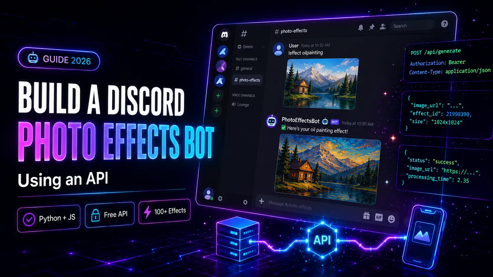 How to Build a Discord Photo Effects Bot Using an API — MyPicEffects blog